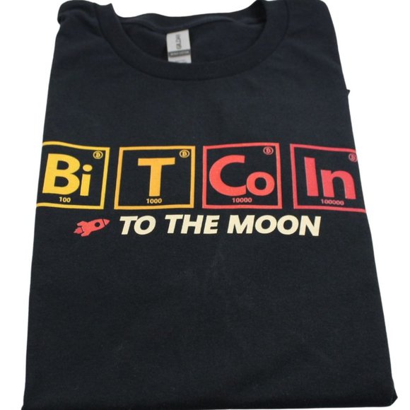 Bitcoin periodic table Heavyweight Unisex Crewneck T-shirt XL - Picture 2 of 5